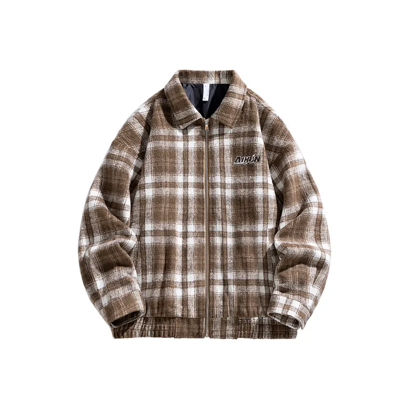 AKIN Jackets Coats Unisex Brown Plaid-0