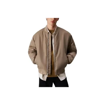 CALVIN KLEIN Jackets Coats Europe Version Men's Khaki