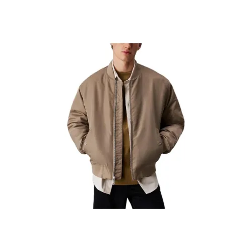 CALVIN KLEIN Jackets Coats Europe Version Men's Khaki
