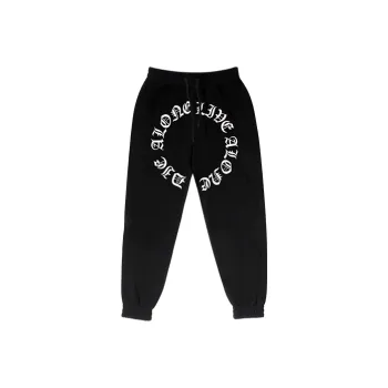 VLONE Gothic Alphabet Series Knitted Sweatpants Unisex Black