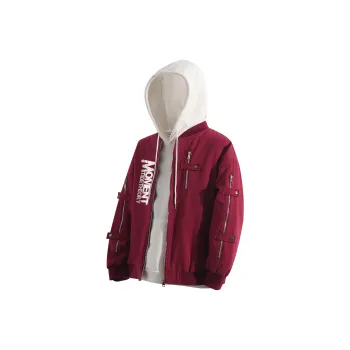 TITH Jackets Coats Unisex Burgundy