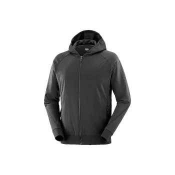SALOMON RUNLIFE HOODIE M RUNNING Jackets Coats Men's Black