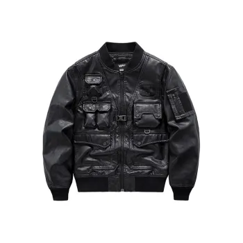 VIP Leather Jackets Men Black