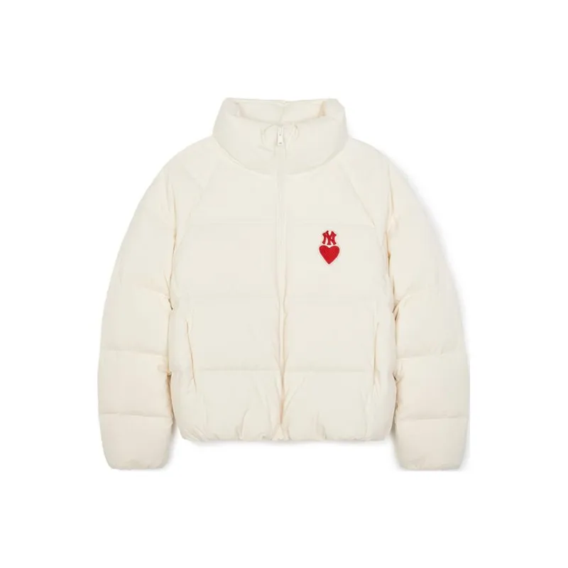 MLB Padding Down Jacket Unisex Cream-0