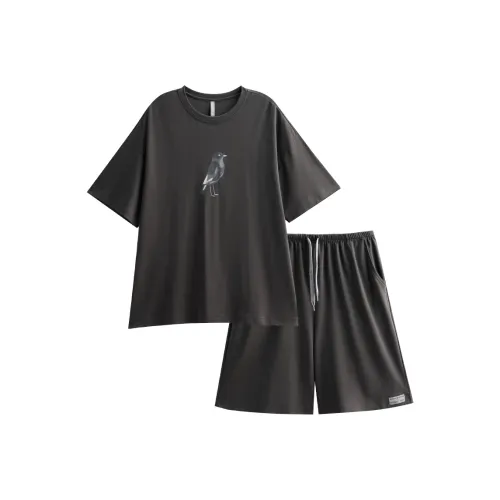 Same Language Pajama Set Men's Alocasia Black Raven