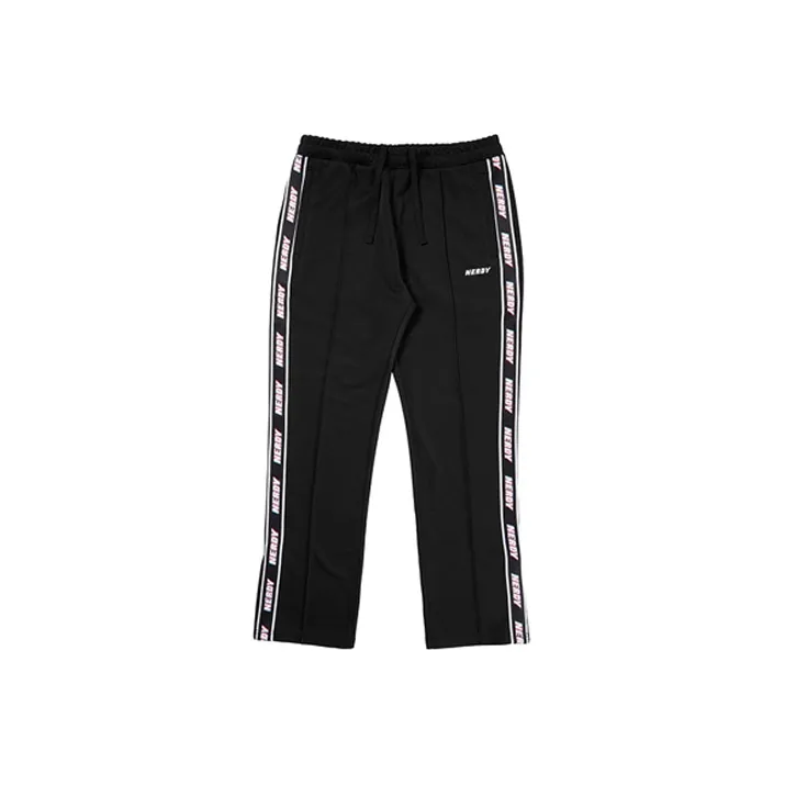 NERDY Straight Sports Pants Unisex Black-0