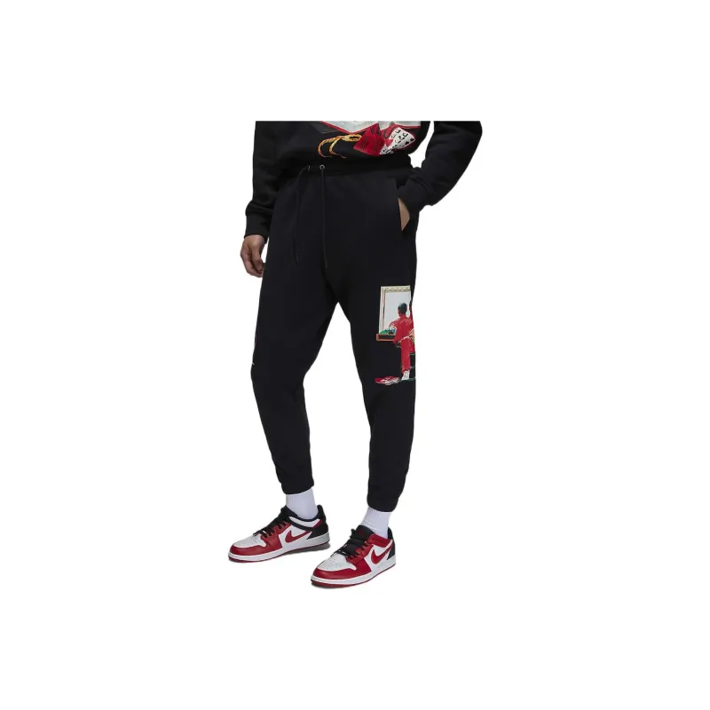 Jordan Knitted Sports Pants Men's Black-0