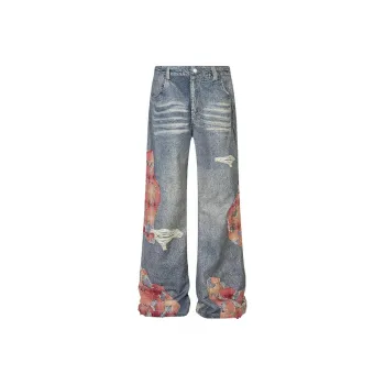 NEVER RULE Jeans Unisex Blue