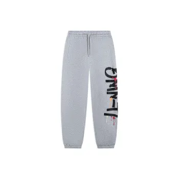 LiNing Sports Life Collection Knitted Sports Pants Men's Heather Gray