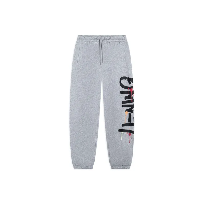 LiNing Sports Life Collection Knitted Sports Pants Men's Heather Gray-0