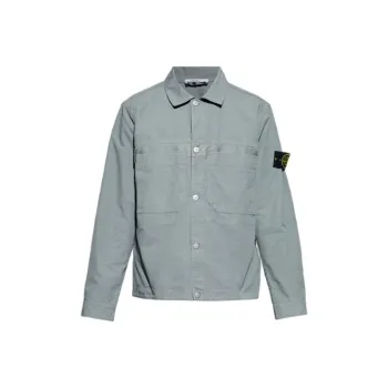 STONE ISLAND Logo Patch Shirt Jacket