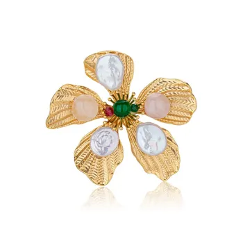 Mofei Pearl Brooches Unisex