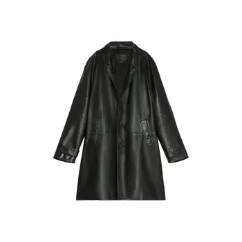 ZARA X STEVEN MEISEL Co-brand Leather Jackets Men Black