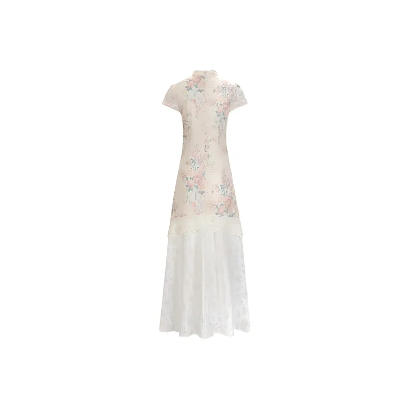 PLANE DRIFT Short Sleeved Dress Women's Apricot-1