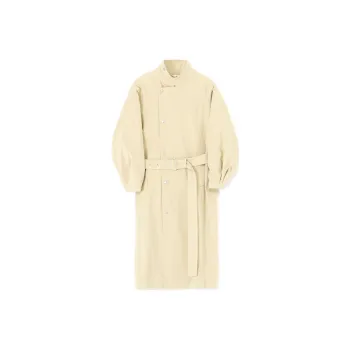 Yohji Yamamoto Trench Coat Unisex Beige