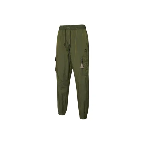 PUMA Knitted Sweatpants Men Umber Olive Green