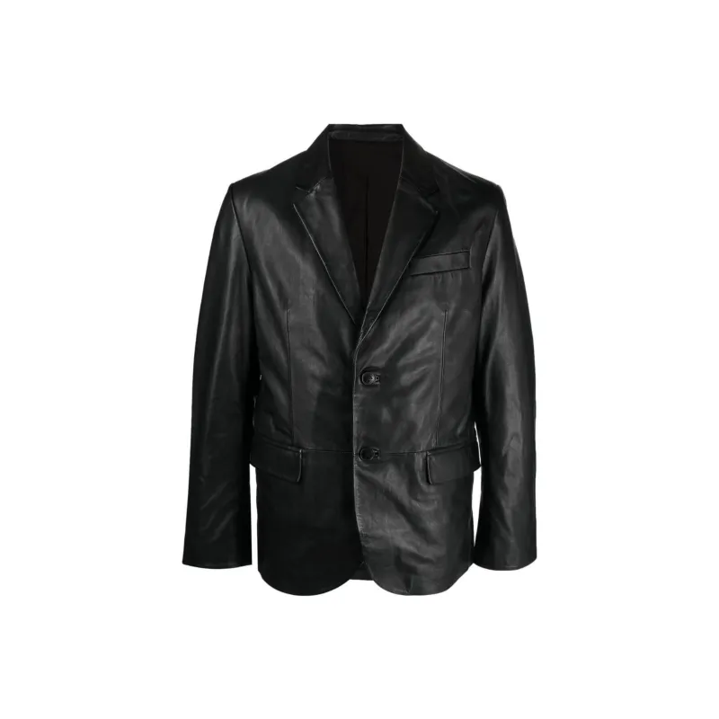 Zadig & Voltaire Valfried Single-breasted Leather Blazer-0