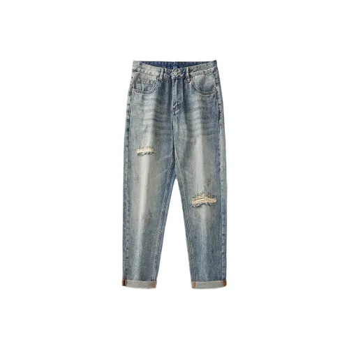 FAIRWHALE Jeans Fall And Winter Men's Denim Blue