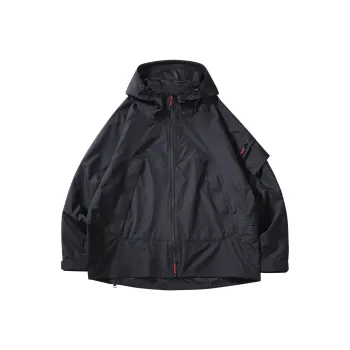 SET FUNS Outdoor Style Jacket Spring And Fall Season Unisex Classic Black