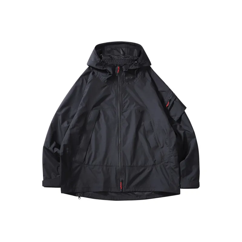 SET FUNS Outdoor Style Jacket Spring And Fall Season Unisex Classic Black-0