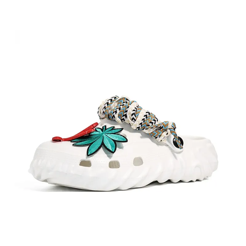 OUBT Bohemian Style, Claw Design Clogs Unisex White-1