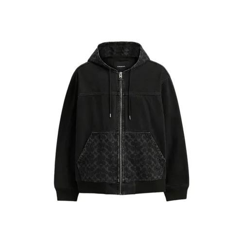 COACH Denim Jackets Men Black