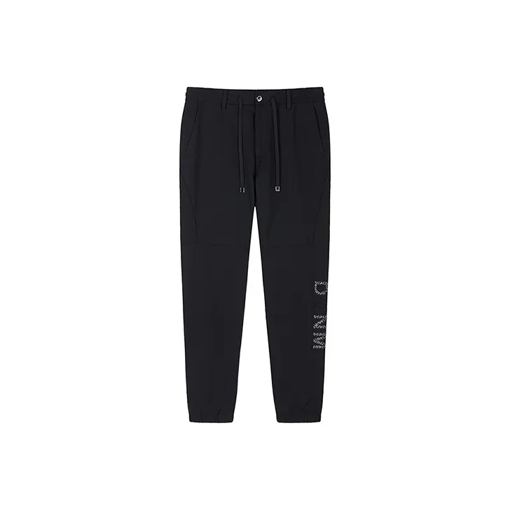 DAVID NAMAN Knitted Sports Pants Men's Black-0