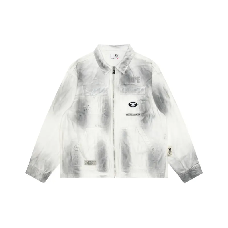 Aape Logo appliqué Denim Jacket-0