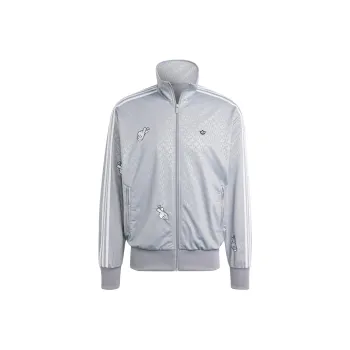 Adidas Originals x MILAOSHU Mickey Mouse Co brand Jackets Coats Men's Gray