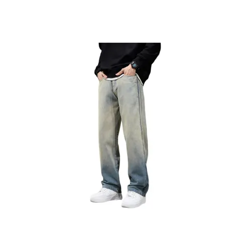 DABAISHA Jeans Men's Yellow Mud