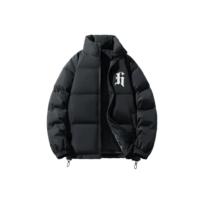 HEISU Quilting Cocoon Shaped Puffer Jacket Winter Unisex-0