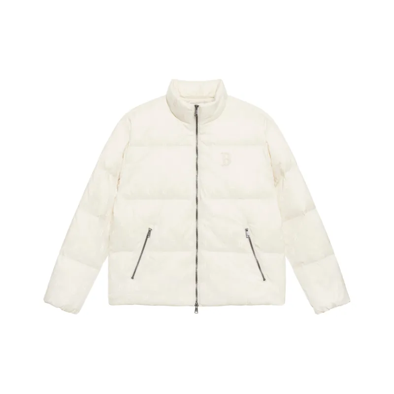 MLB MONOGRAM Collection Boston Red Sox 24FW Cropped Down Jackets Unisex Dark Cream-0