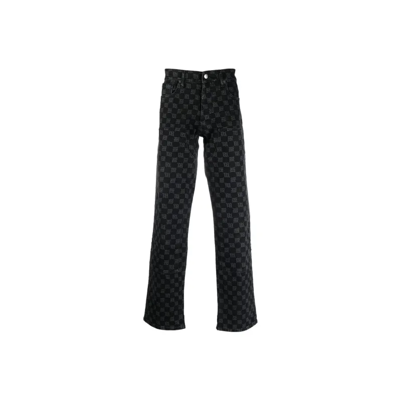 Misbhv Straight Leg Monogram Jeans-0