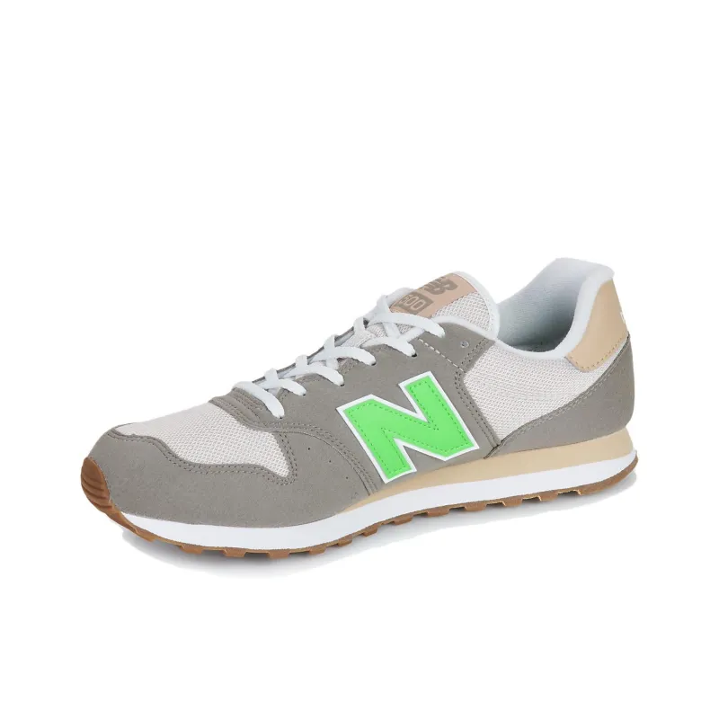 New Balance NB 500 Anti Slip Wear Resistant Low Top Running Shoes Men's Gray Green-2