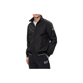 EMPORIO ARMANI Logo Printed Zipped Lightweight Jacket