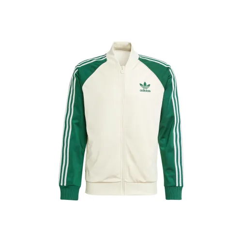 adidas originals SST Track Zip Up Track Jacket Beige/Green