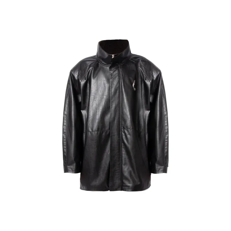 RELABEL Leather Jackets Unisex Black-0