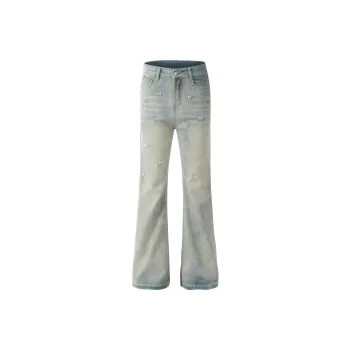 YINLEI Jeans Unisex Blue