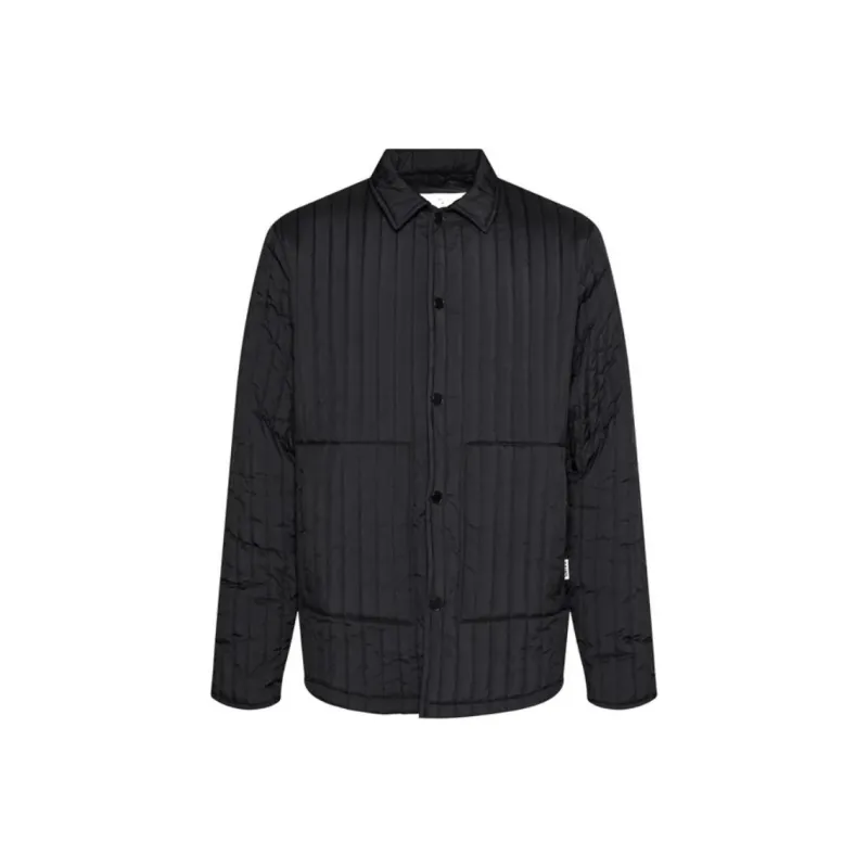 Rains Buttoned Quilted Shirt Jacket-0