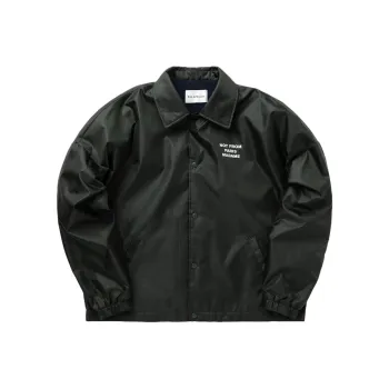 DROLE DE MONSIEUR Slogan Printed Buttoned Jacket