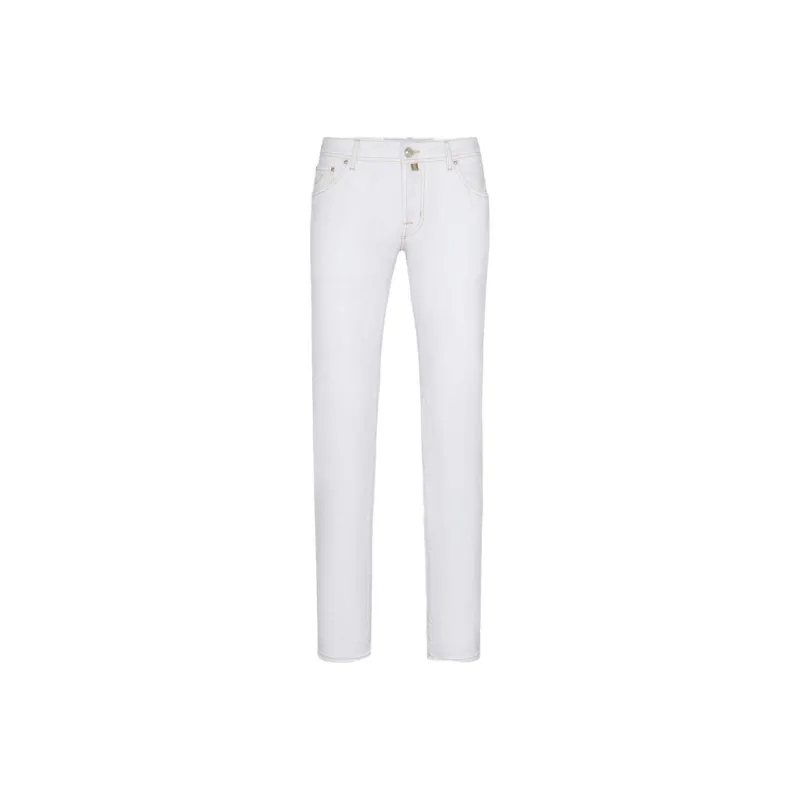 JACOB COHEN Logo Patch Straight Leg Jeans-0