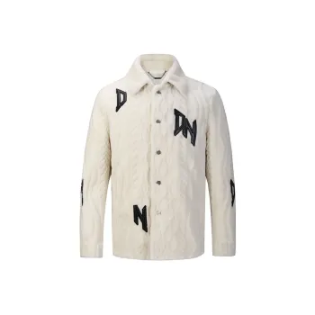 DAVID NAMAN FW23 Fur Coat Men's Ecru