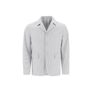 THOM BROWNE· Jackets Coats Men's White Gray