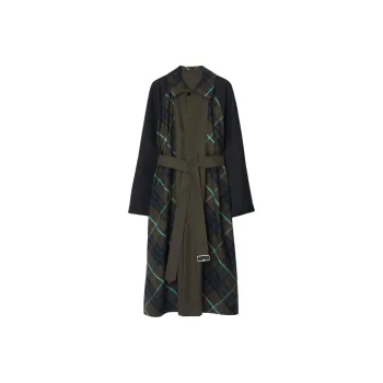 Burberry Check plaid Reversible Trench Coat