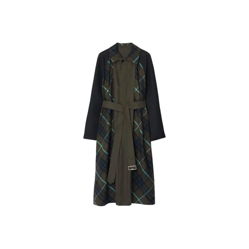 Burberry Check plaid Reversible Trench Coat-0