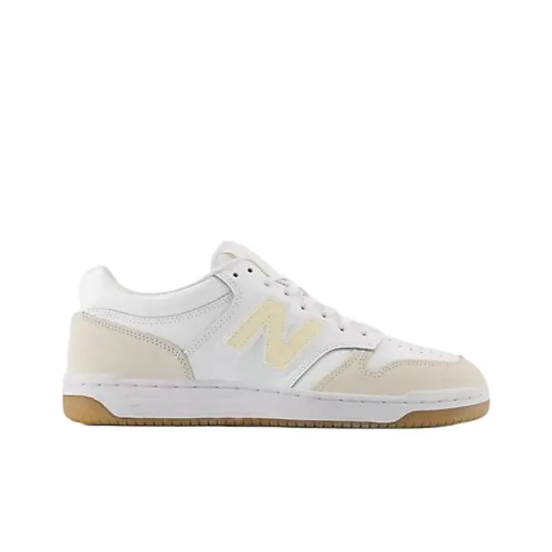 New Balance NB 480 Anti Slip Wear Resistant Low Top Skateboard Shoes Unisex White-1