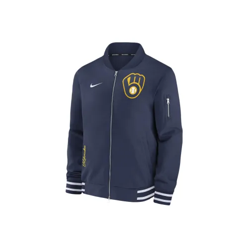 Nike Milwaukee Brewers Authentic Collection Men's Nike Mlb Full-Zip Bomber Jacket