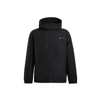 LiNing Fitness Series Men's Long Trench Coat Fall Collection Men's Black