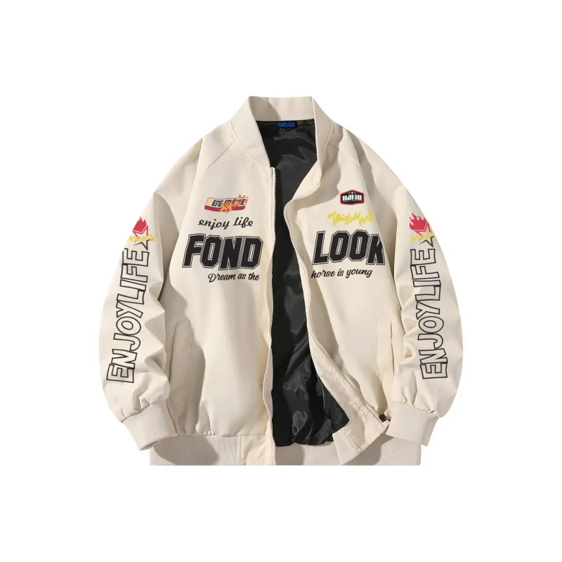 FONDLOOK Jackets Coats Unisex Black-2