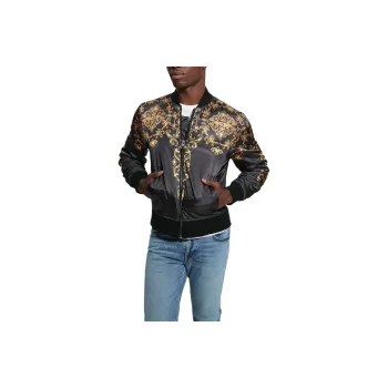GUESS Irvine Royal Flight Jacket Jackets Coats Men's Black